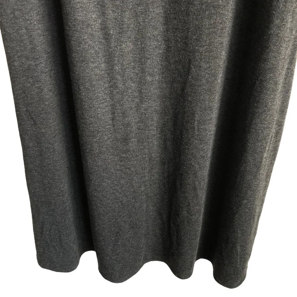 NWT Anthropologie Bordeaux Womens Sweater Dress XL Gray Mock Neck Maxi Stretch - Picture 7 of 10